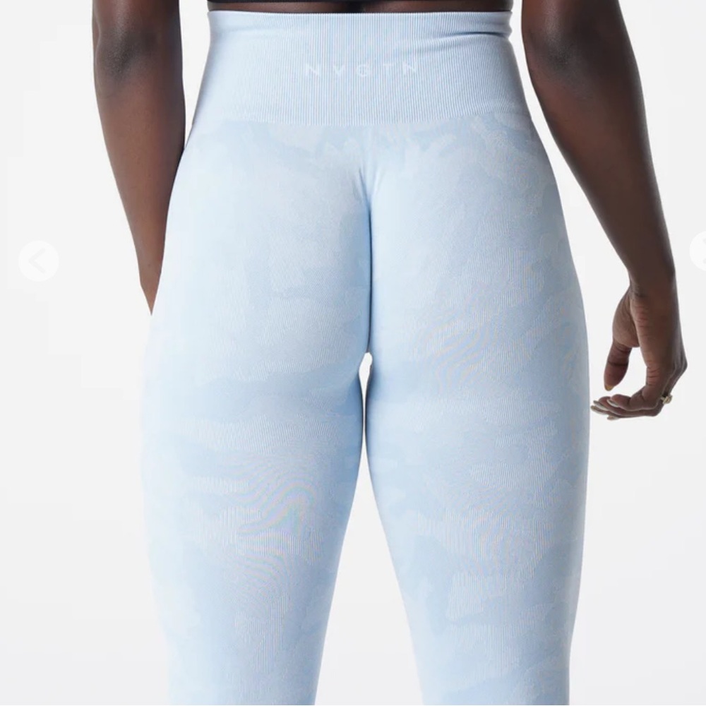 NVGTN Icy Blue Camo Seamless Leggings - Picture 2 of 8